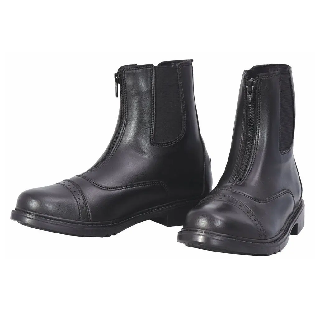 Tuffrider Women Starter Synthetic Leather Front Zipper Paddock Boots 1