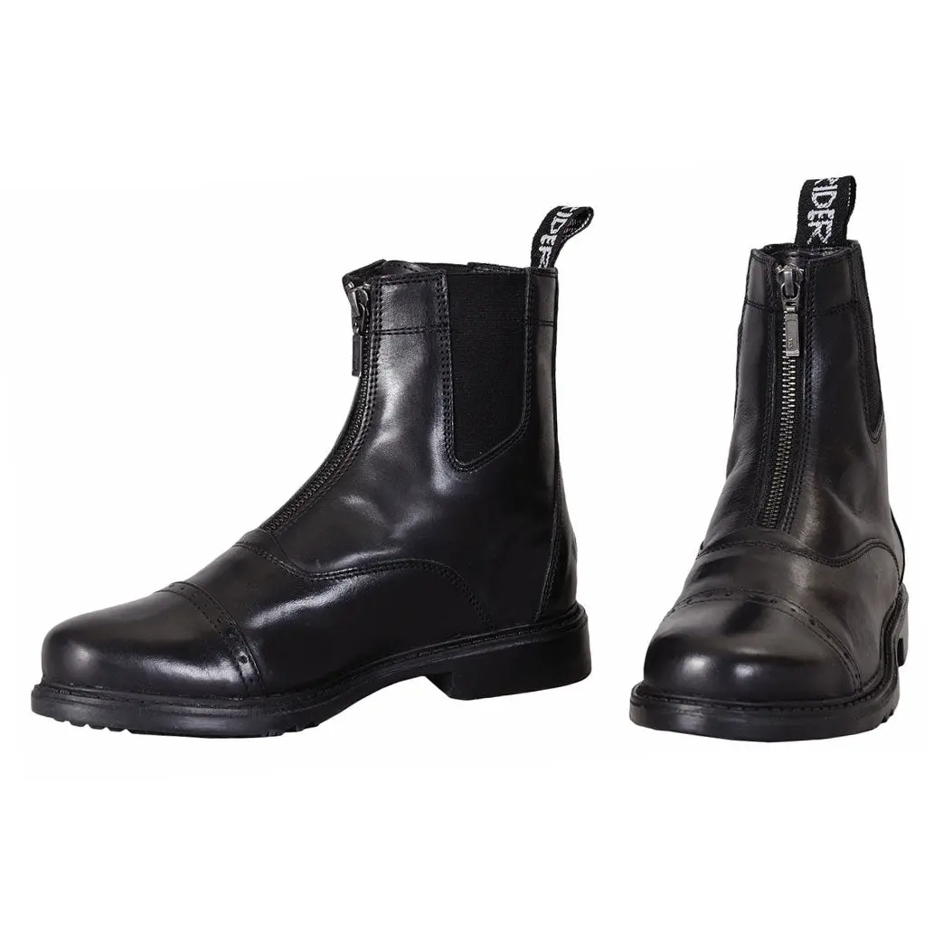 Tuffrider Men's Baroque Front Zip Paddock Boots W/ Metal Zipper 1