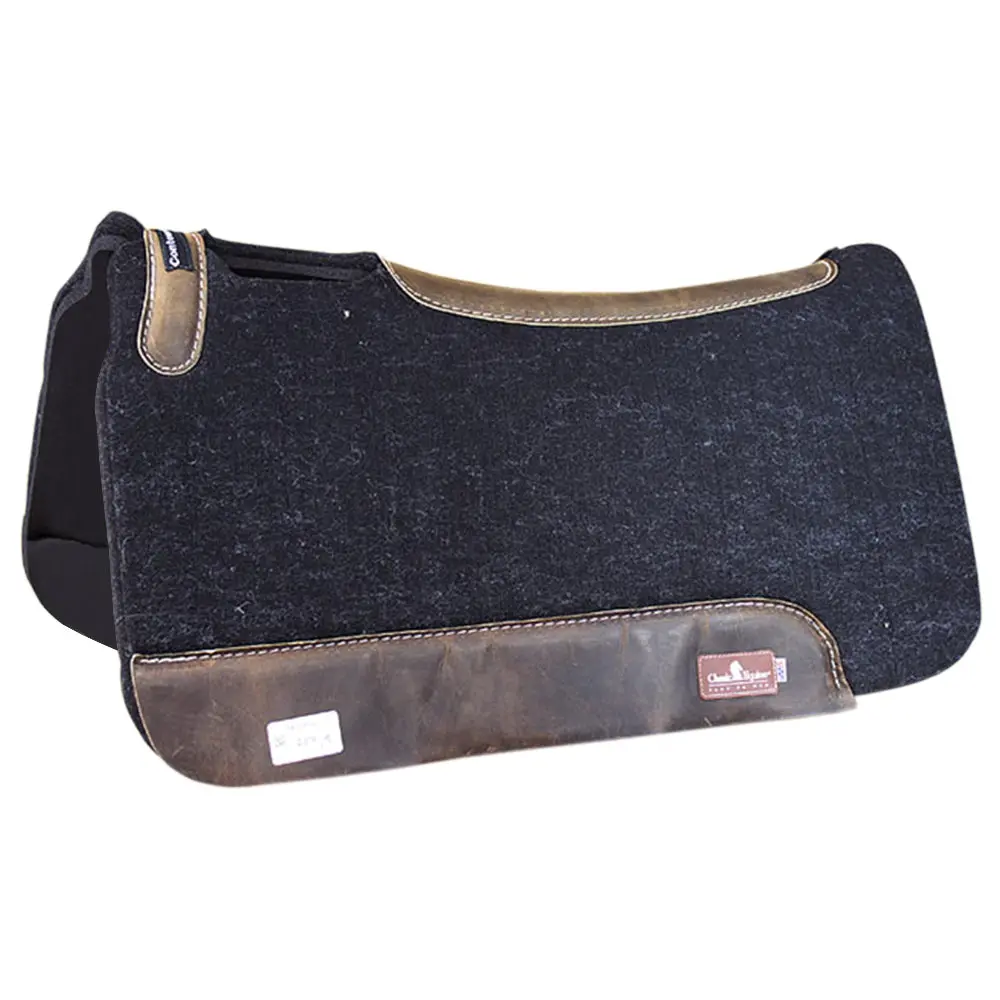 Classic Equine Contourflex Western Saddle Pad 100% Wool Felt Top Shock-Absorbing Foam Bottom Contoured 3/4" Performance Pad 1