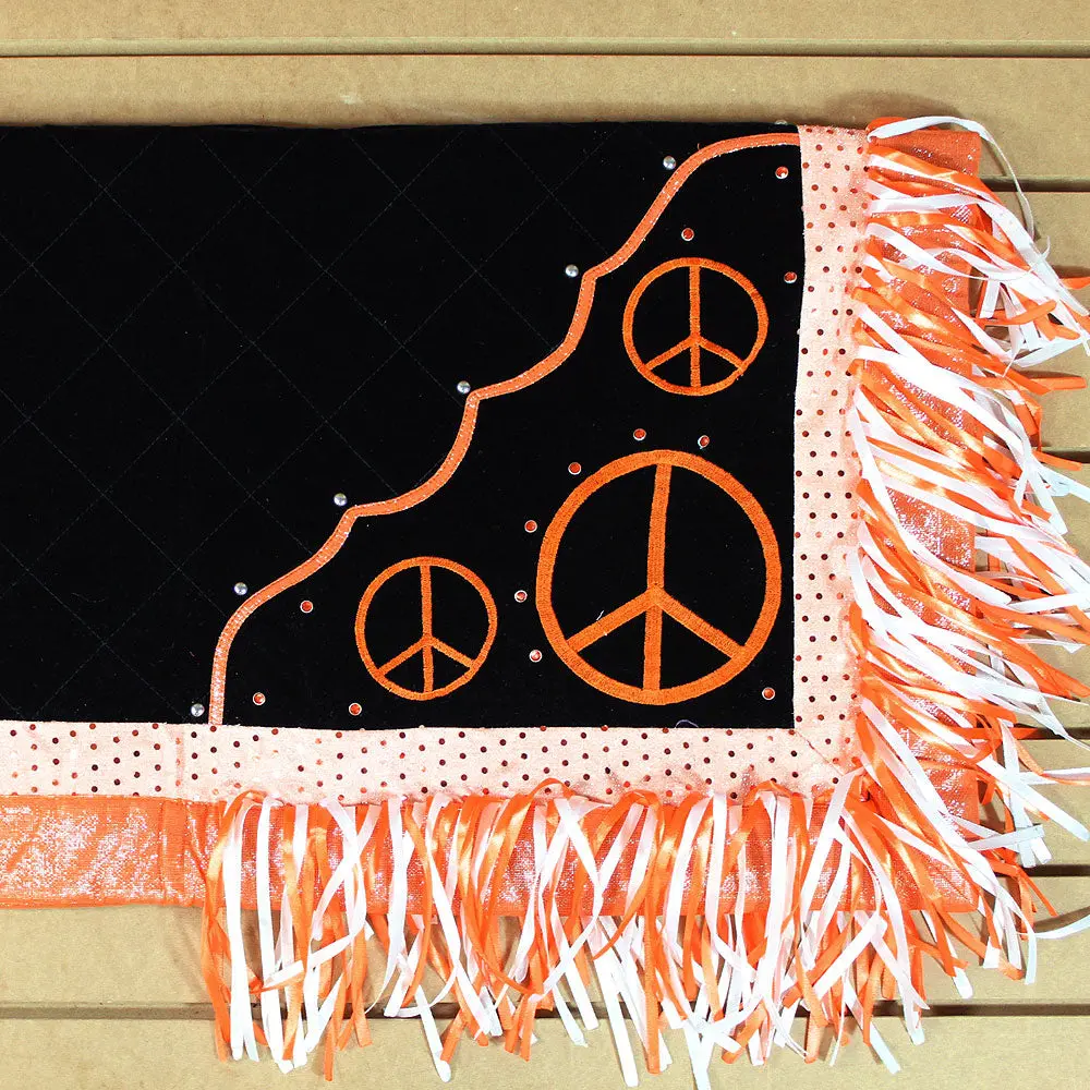 Sb422-F Hilason Western Show Barrel Racing Rodeo Saddle Blanket Pad Peace Design 1