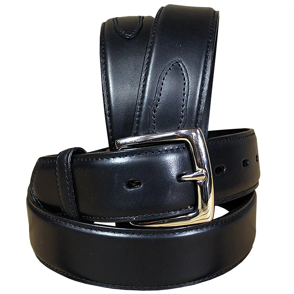Black New Mens Durable Pure Leather Belt Removable Buckle 1