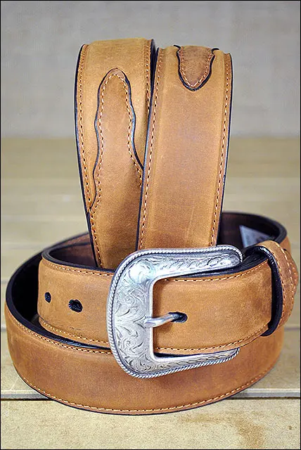 3D Brown Men's Basic Leather Belt Removable Buckle 3