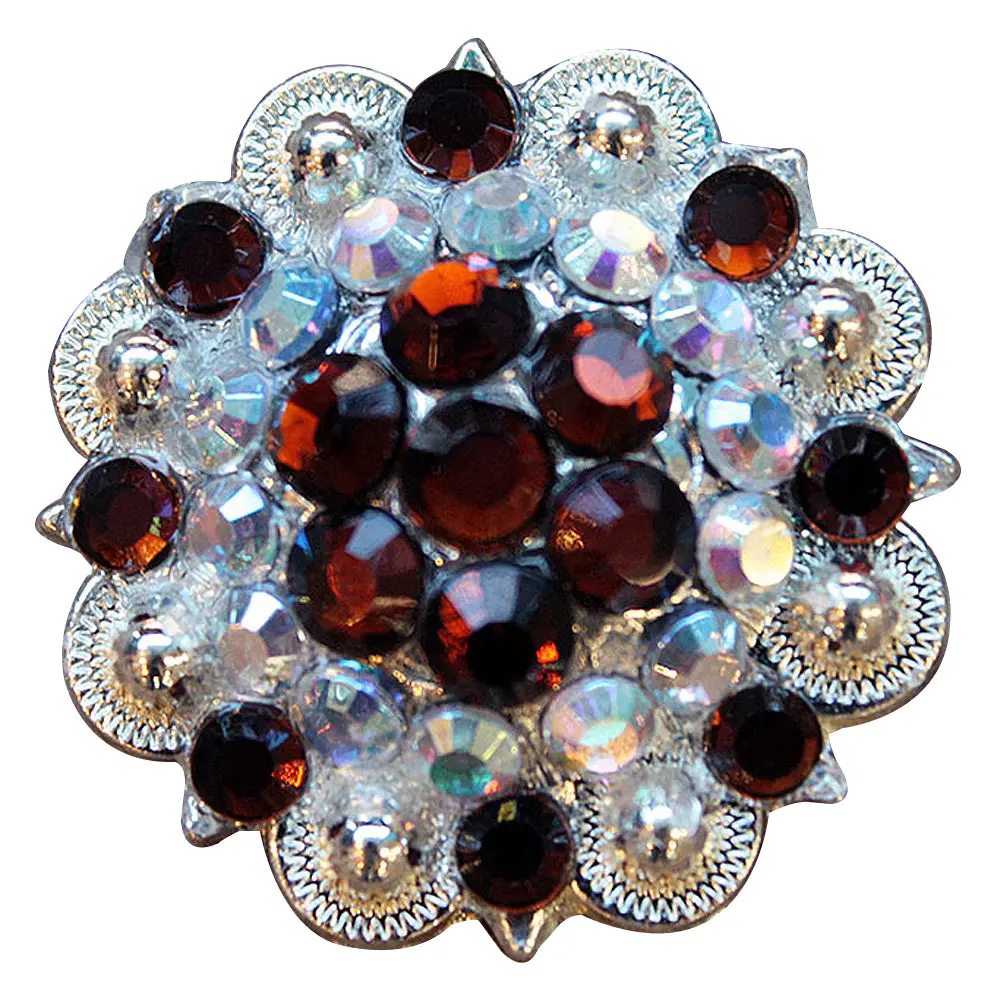 Hilason Topaz Ab Crystals Berry Headstall Saddle Tack Bling | Western Concho Belt Slotted Conchos 1