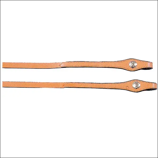 Circle Y Ultra Lite Tack 5/8In X 7Ft Leather Split Horse Rein Flare At Bit 1