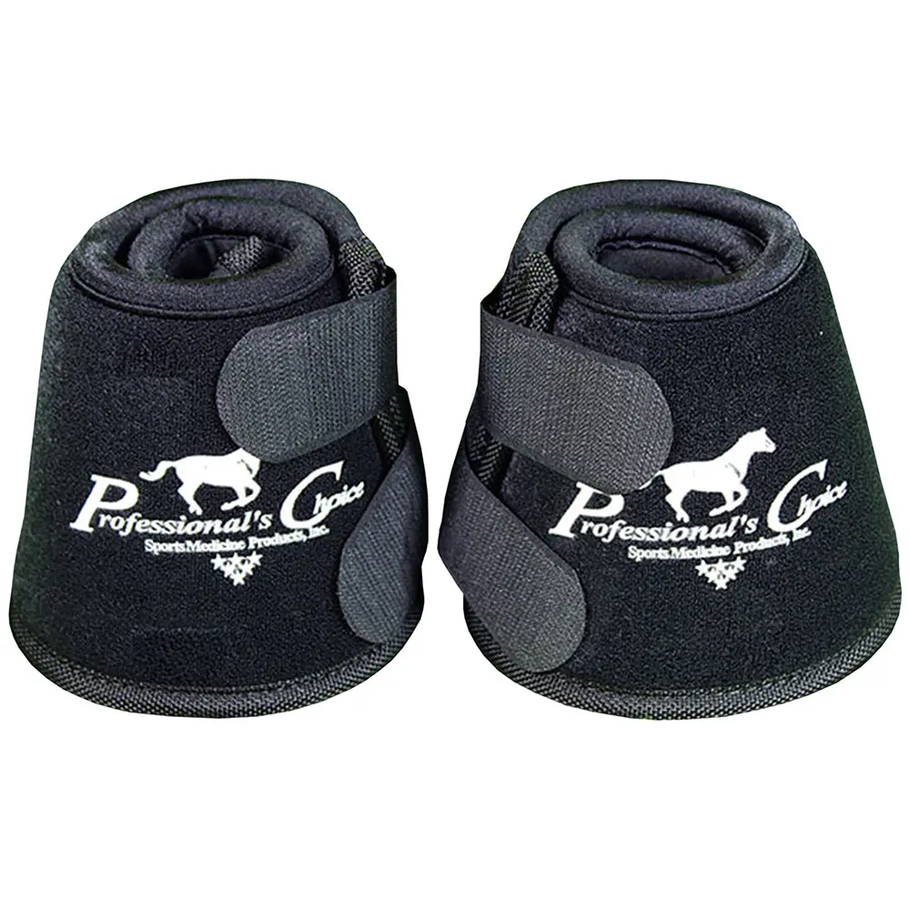 Black Large Professional Choice Quick Wrap Hoof Soft Horse Bell Boot 1