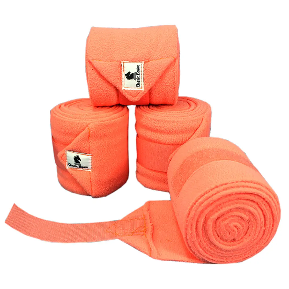 Classic Equine Western Horse Polo Leg Wraps Set Of Four Orange 1