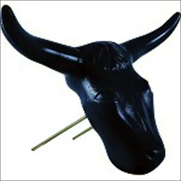 Classic Equine Black Steer Head Western Bull Rodeo 1