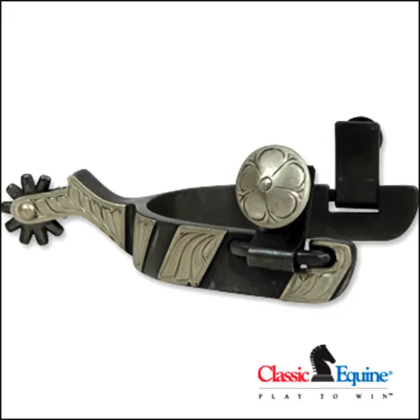 Large Classic Equine Cowboy Series Spur 3/4 Inch Band With Chap Guard 1