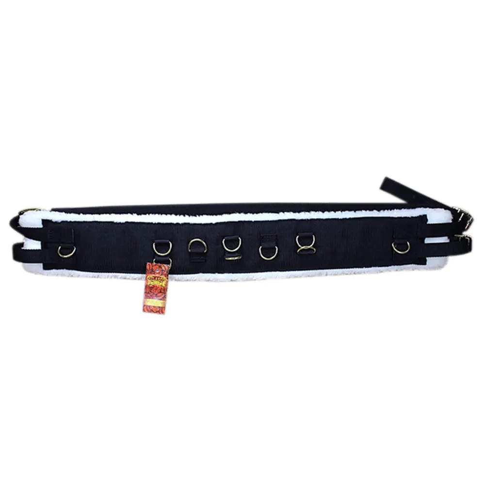 Hilason Western Tack Horse Pro Training Surcingle Black Nylon W/ Fleece 1