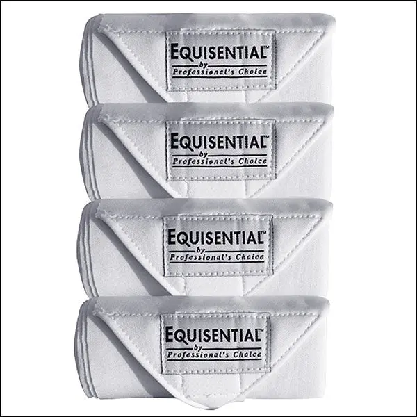 White Professionals Choice Horse Equisential Standing Bandages Leg Set Of 4 1
