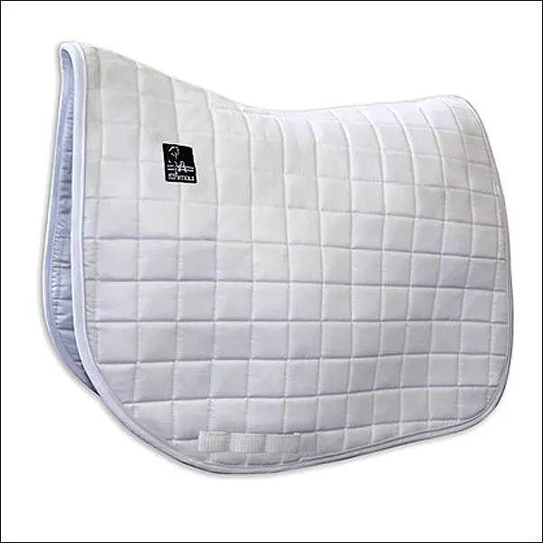 Professional's Choice Steffen Peters Smx Dressage Show Pad - 100% Cotton Luxury Box Quilted Horse Saddle Pad, White, 22" X 26" 1