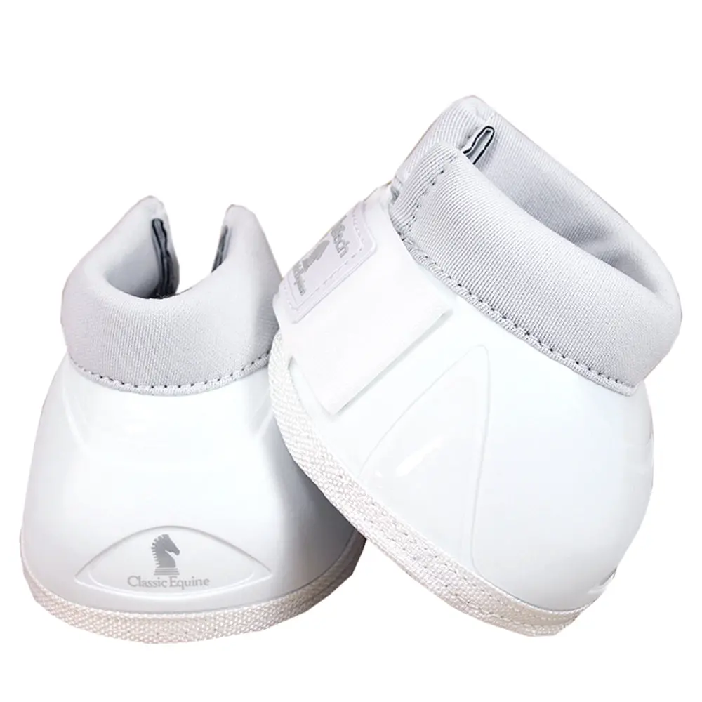 Large Classic Equine Western Horse Pro Tech No Turn Bell White 1