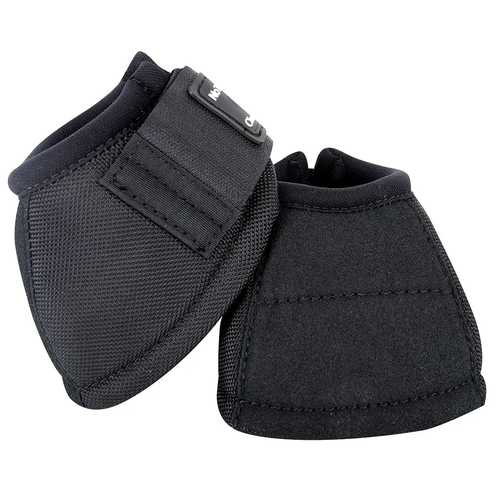 S M L Classic Equine Western Horse Kevlar No Turn Bell Boot Pair Black 1
