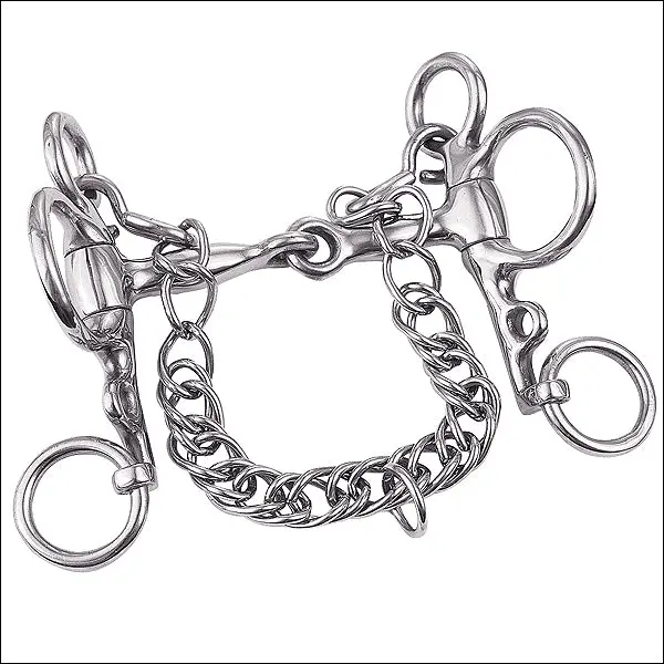 Weaver Leather Miniature Pelham Horse Bit 3-1/2 Inch Snaffle Mouth 1