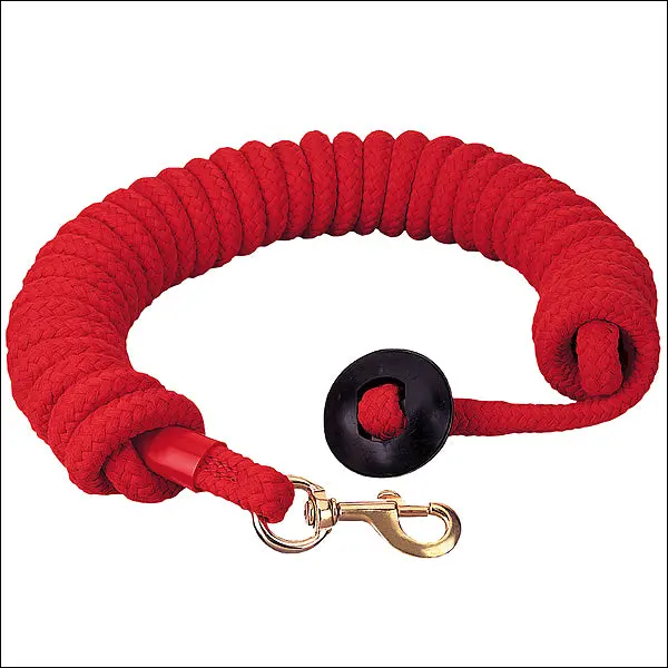 Red 3/4X25ft Weaver Cotton Lunge Line Horse Rubber Stopper Brass Snap 1
