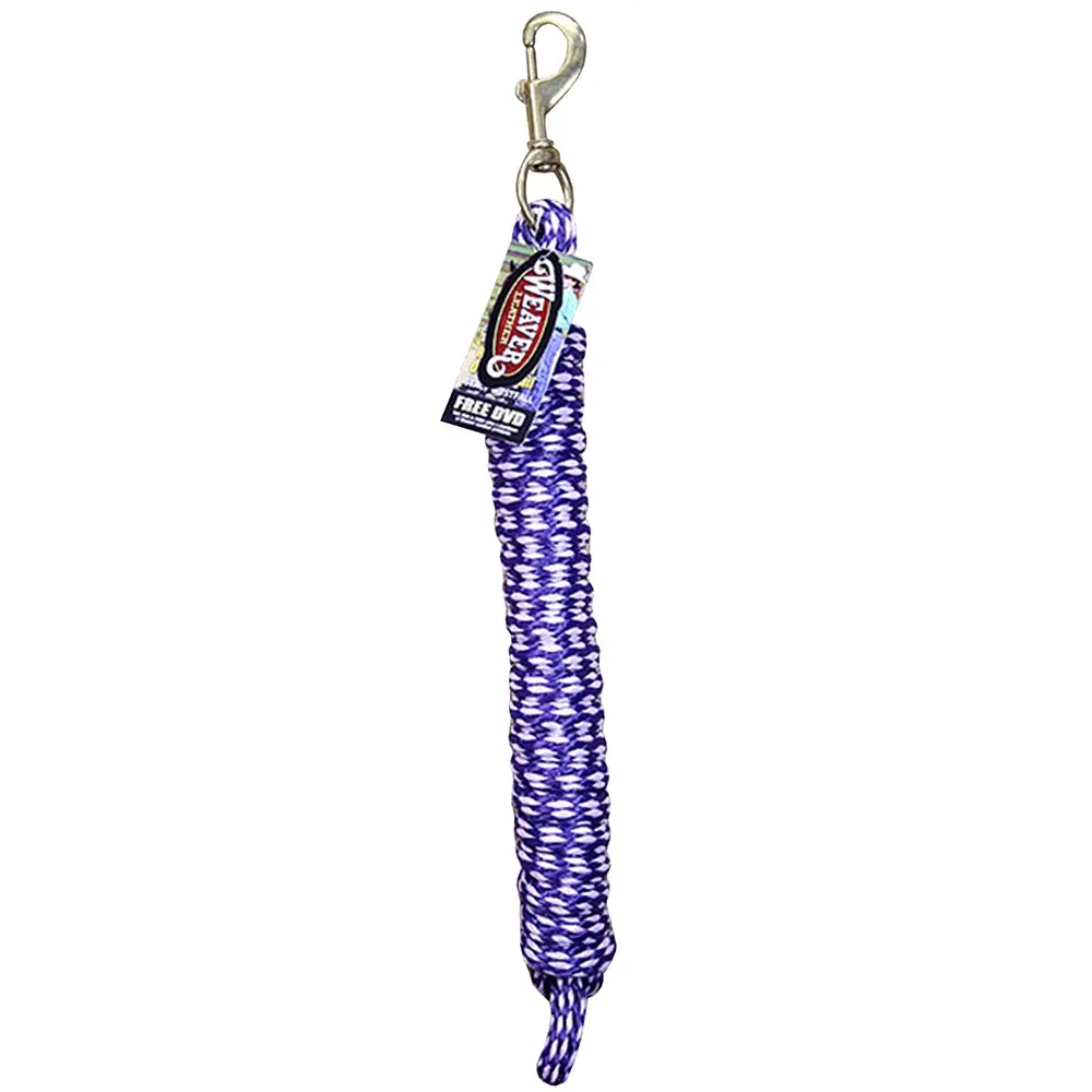 Purple-Orchid Weaver Tack Horse Poly Lead Rope W/ Solid Brass 225 Snap 1