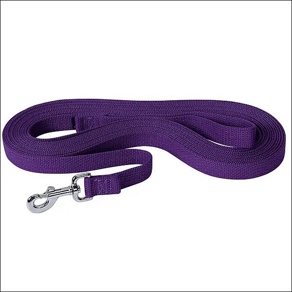Purple Weaver Tack Horse Flat Cotton Lunge Line With Nickel Plated 225 Snap 1
