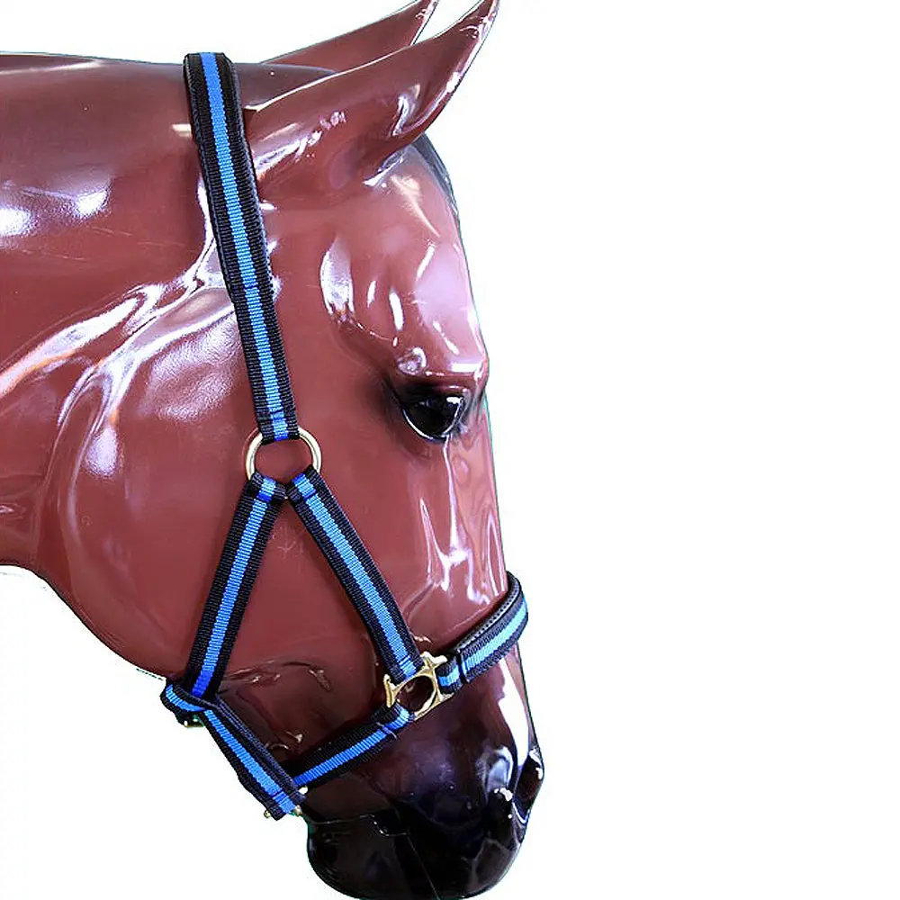 Blue Weaver Padded Adjustable Snap Horse Halter 1" Large Draft 1