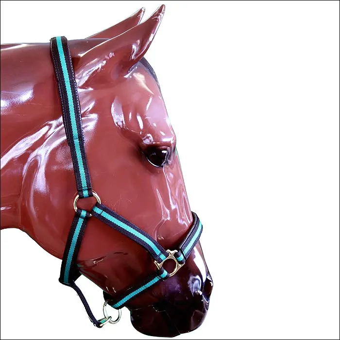 Green Weaver Western Padded Snap Horse Halter 1" Large Draft 1