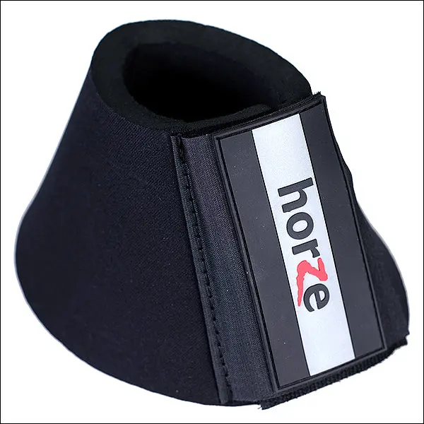 Medium Black Horze Heavy Duty Neoprene Pro Bell Boots Horse Leg Protection Pair 2