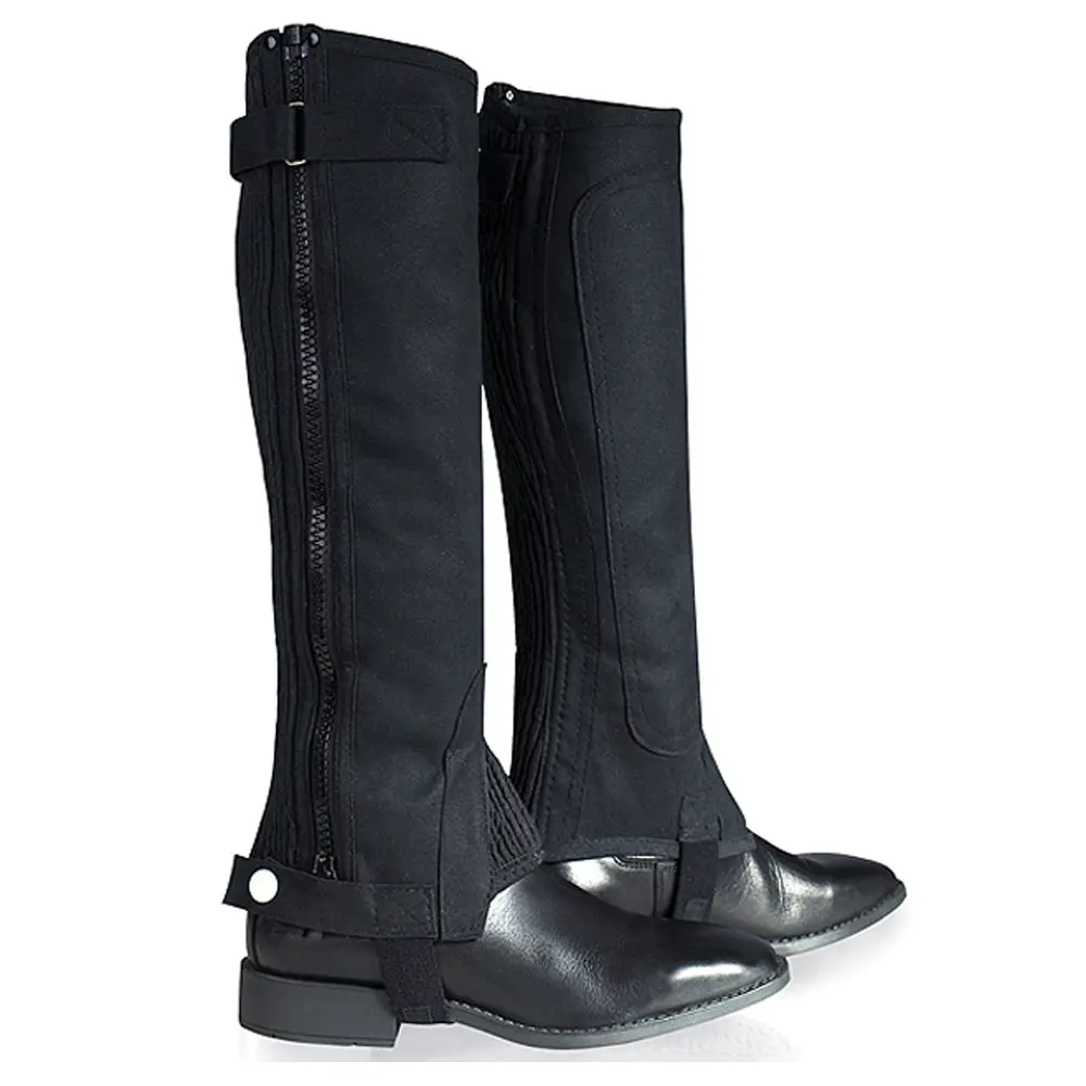 Horze Kids Amara Synthetic Half Chaps - Size:Small Color:Black 1
