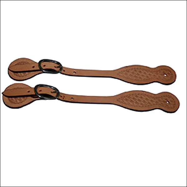 U-180062 Hilason Russet Leather Spur Strap 5/8In Skirt Western Cowboy 1