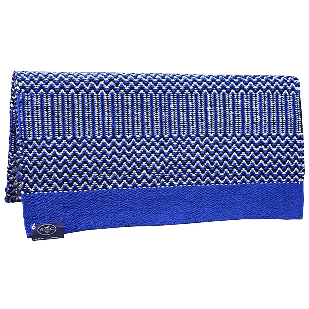 Royal Black Professional Choice Double Weave Navajo Wool Horse Saddle Blanket 1