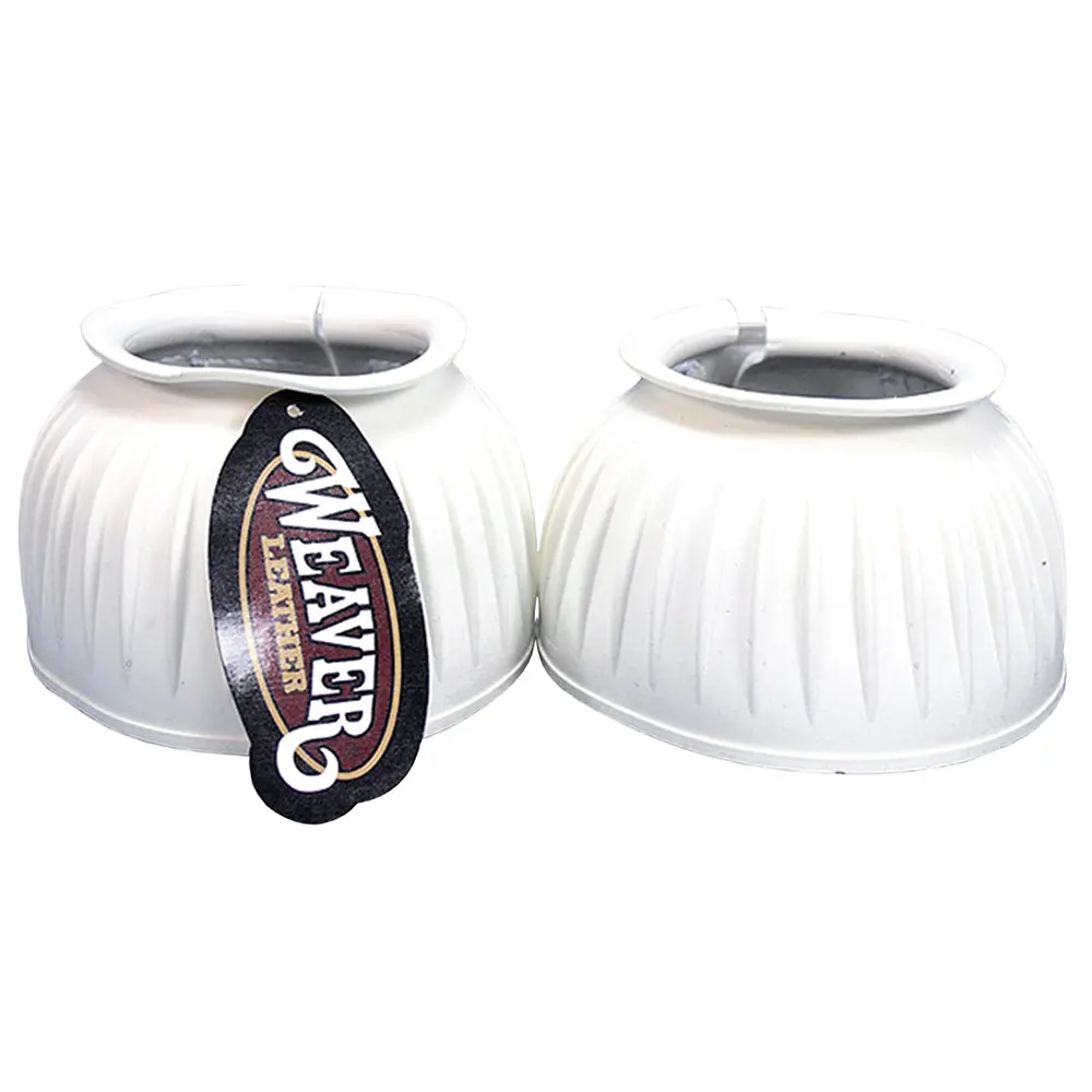 X-Large Weaver White Double Hook And Loop Horse Leg Bell Boots 1