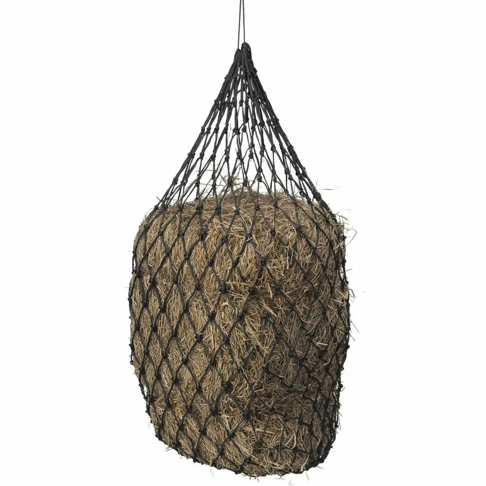 40" Tough 1 Slow Feed Multi Color Poly Hay Bag With 2" Square Holes Black 1