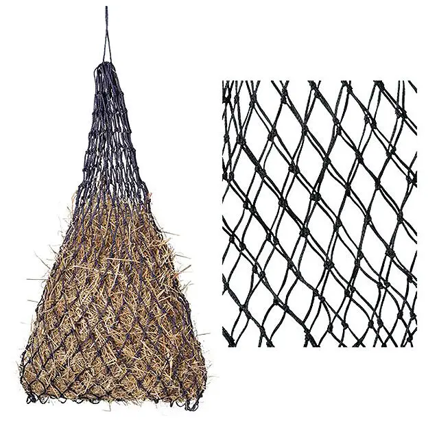40" Tough 1 Slow Feed Multi Color Poly Hay Bag With 2" Square Holes Black 2