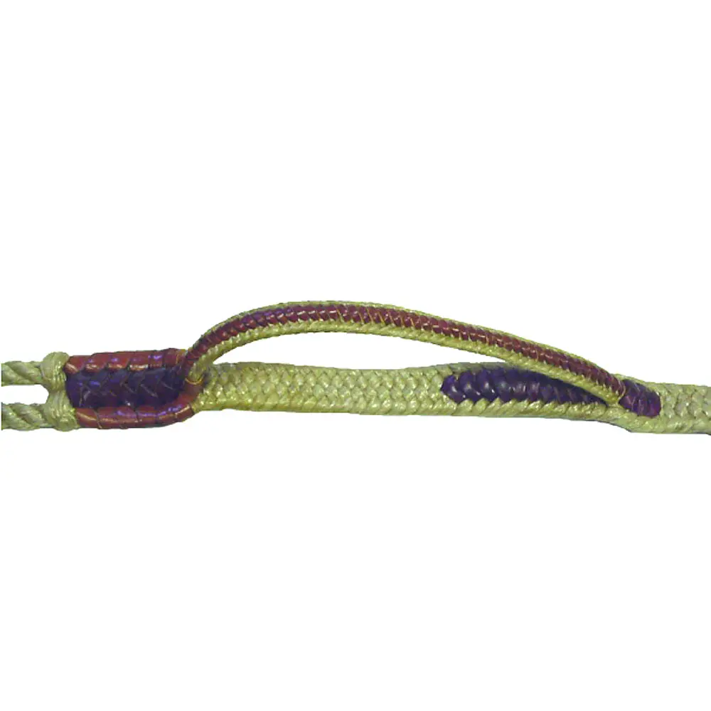Left Hand Saddle Barn Western Super Pro Leather Laced Nylon Steer Rope 1