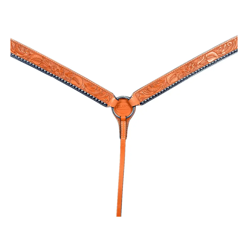 Hilason Western Horse Genuine Leather Headstall Breast Collar Saddle Tan 1