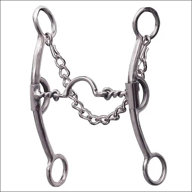 6.75" Professional Choice Derby Twisted Low Port Horse Curb Mouth Bit 1