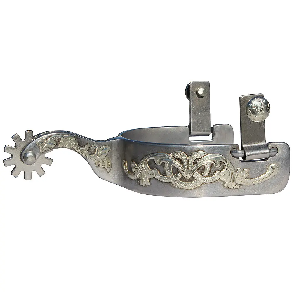 Professional S Choice Bob Avila Floral Shank Spur Silver 1