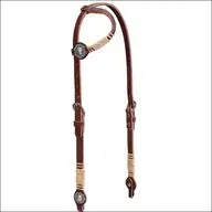 3/4In Flat Single Rein Gn W/Chr 1