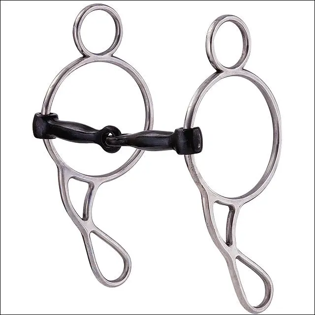 Hilason Stainless Steel Wonder Gag Horse Bit Sweet Iron Snaffle Mouth 1