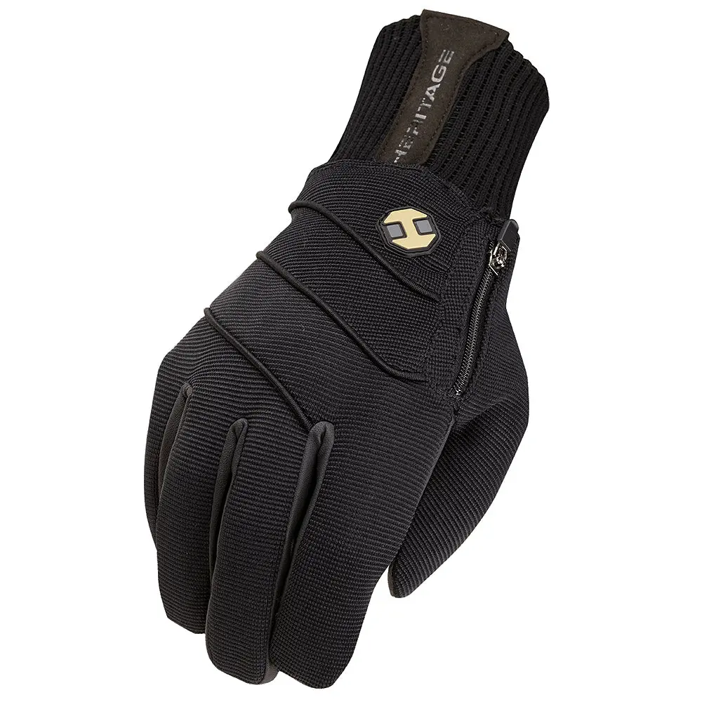 Size 05 Heritage Extreme Winter Horse Riding Equestrian Glove Black 1