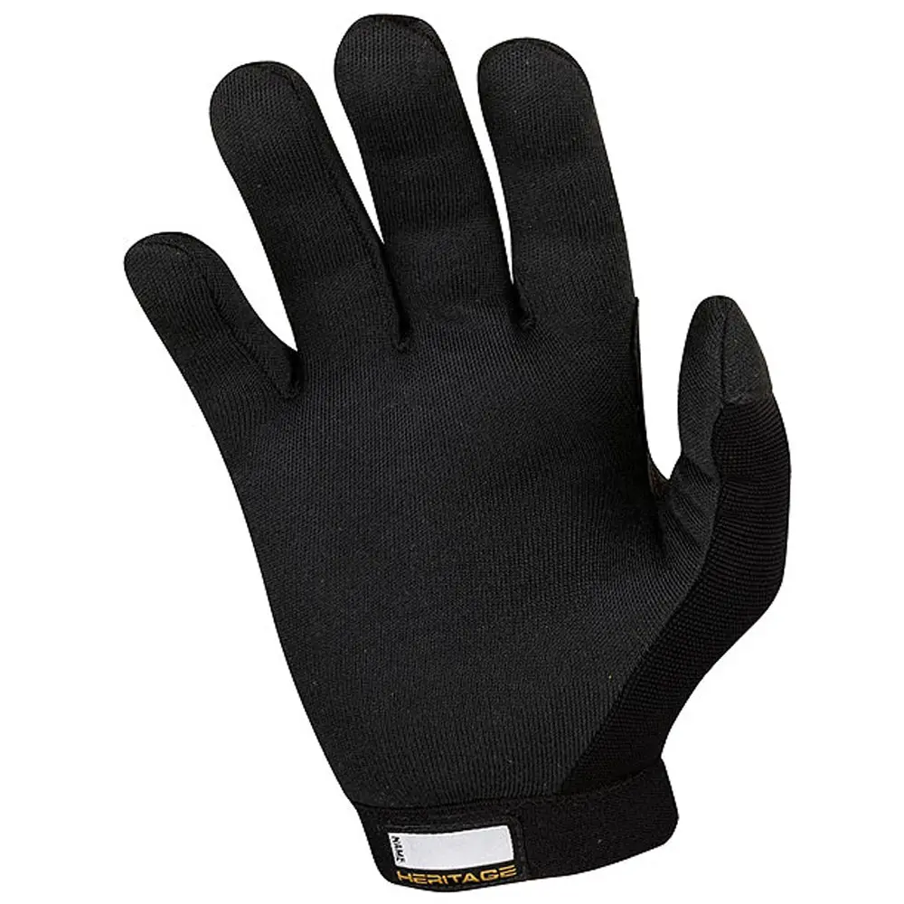 08 Size Heritage Champion Roping Horse Stretchable Riding Gloves Black 2