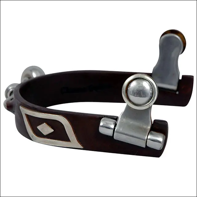 Large Classic Equine Horse Tack Diamond Design Spur Chubby Rowel 1