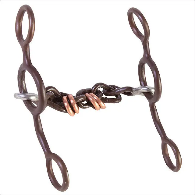 Hilason Brown Steel Chain Horse Tack Gag Bit 6" Cheeks 1