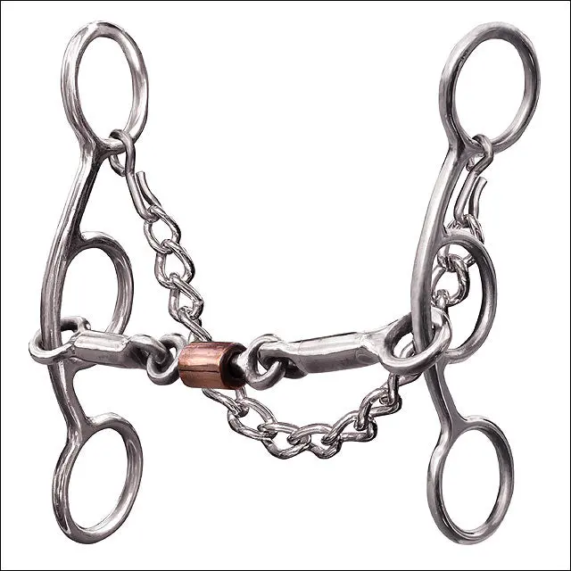 Professional Choice Futurity Horse 3 Piece Smooth Mouth 5.5" Bit 1
