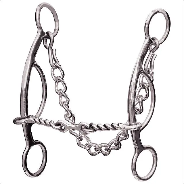 Professional Choice Futurity Horse 3 Piece Twisted Mouth 6.5" Bit 1