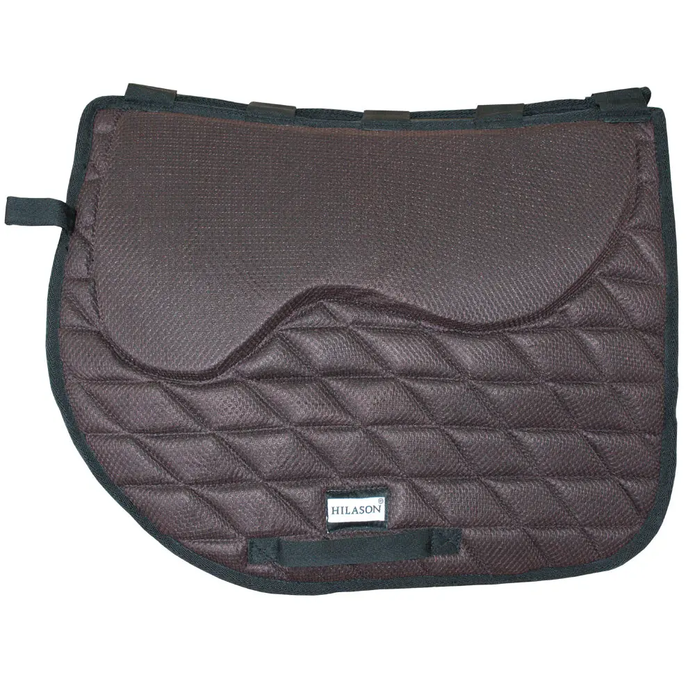 Hilason Dressage Memory Foam English Saddle Pad With Anti Slip Base Brown 1