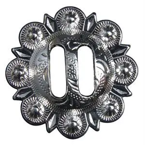 Hilason Western Screw Back Concho 1.5 In Slotted Bright Silver Saddle Cowgirl | Belt Conchos 1
