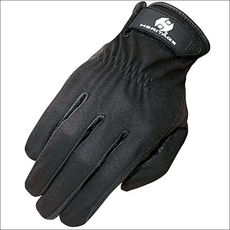 Heritage Tech Pro Glove Horse Equestrian Riding Black 1