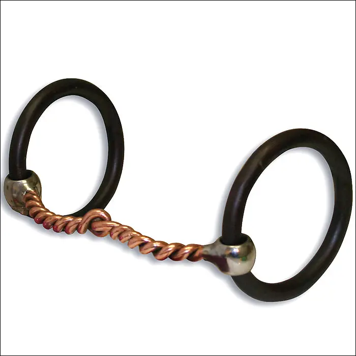 Professional Choice Bob Avila Copper Twist Mouth Snaffle Horse Bit 1