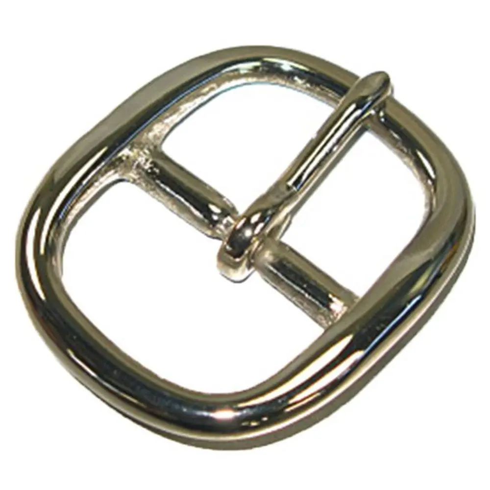 7/8 In Western Horse Nickel Plated Die Cast Center Bar Buckle 1