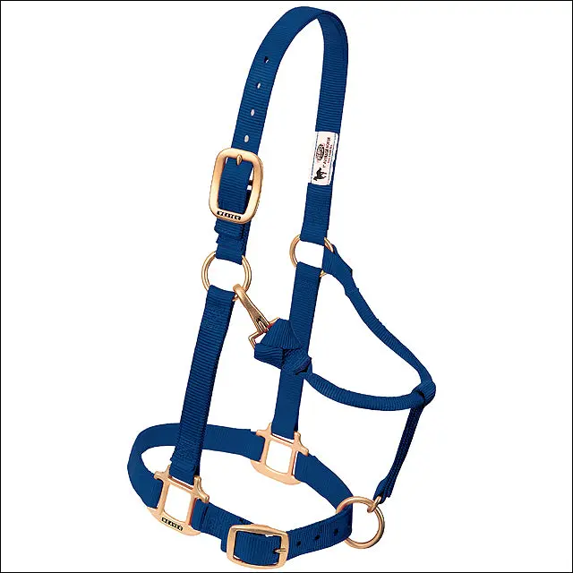 Navy Weaver Original Adjustable Chin Throat Snap Halter 3/4" Suckling 1