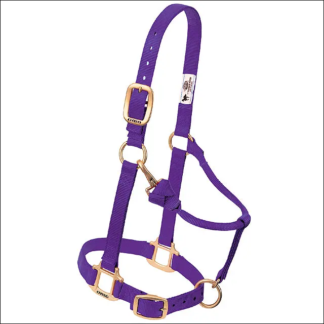 Purple Weaver Original Adjustable Chin Throat Snap Halter 3/4" Suckling 1
