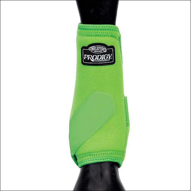 Small Weaver Prodigy Neoprene Horse Front Protective Athletic Boots Pair Lime 1